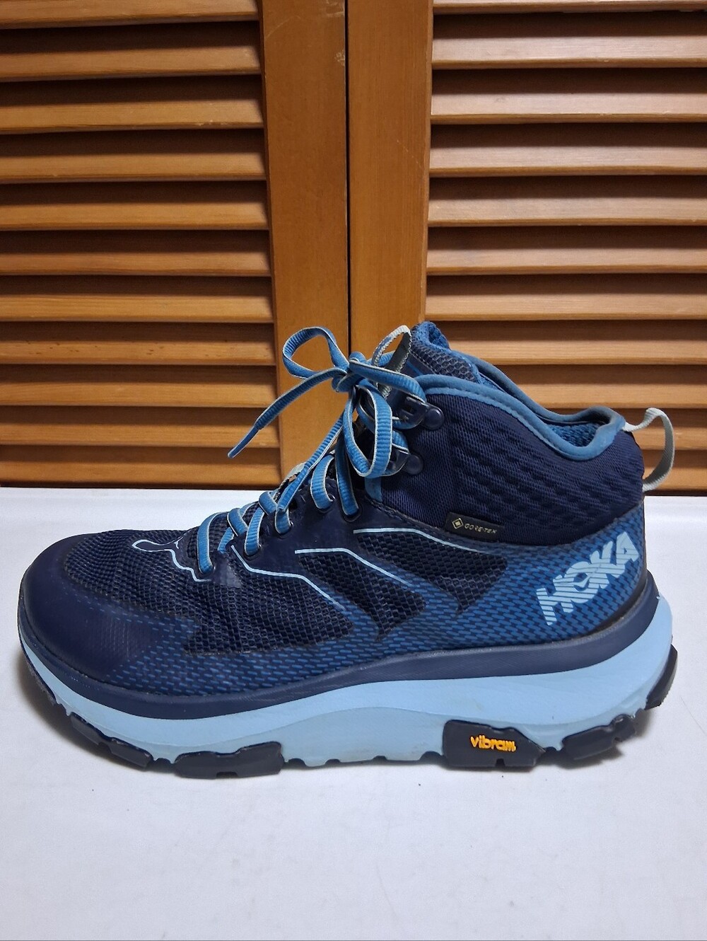 Hoka Sky Toa GTX Women's Hiking Boots Black Iris/Aquamarine * Size: 8